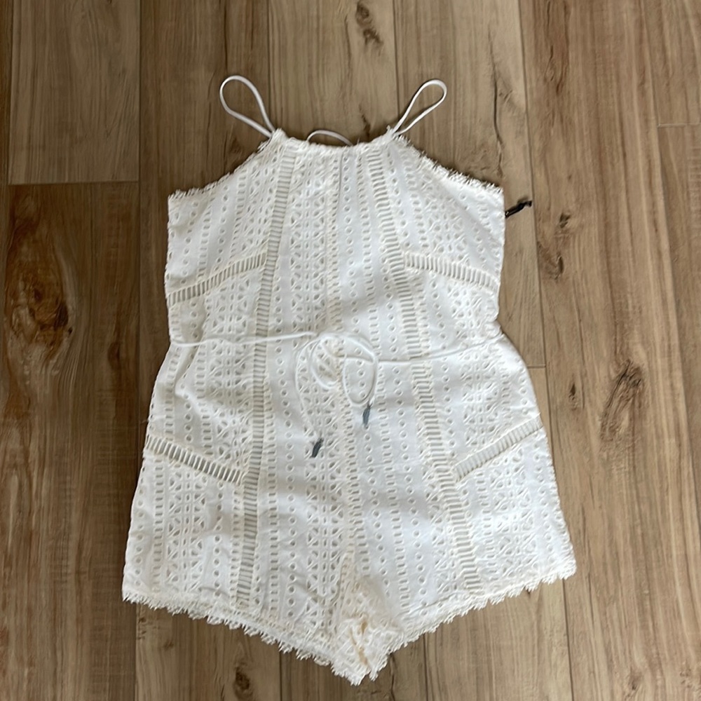 NWT! Amuse Society Off White Eyelet Romper - S